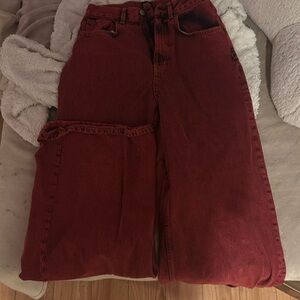 BDG Dark Red Flare Jeans
